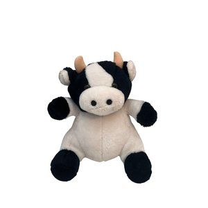 Steven Smith Black and White Moo Cow Plush Stuffed Animal Toy 9.5"